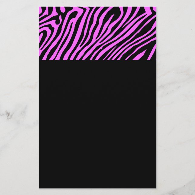 Pink neon color zebra pattern flyer (Front)