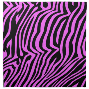 Pink neon color zebra pattern napkin
