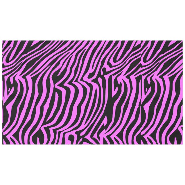 Pink neon color zebra pattern tablecloth (Front (Horizontal))
