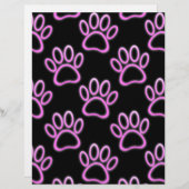 Pink Neon Dog Paw Print (Front/Back)