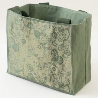 Pink neon Paisley floral pattern Tote