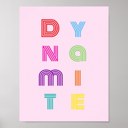 Pink Neon Sign Dynamite Minimal Bright Colorful