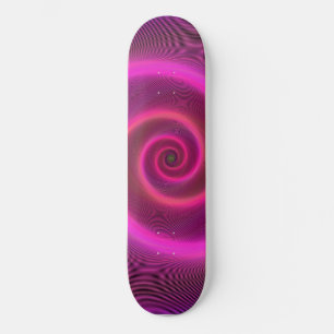 PINK NEON SWIRL GIRLS SKATEBOARD