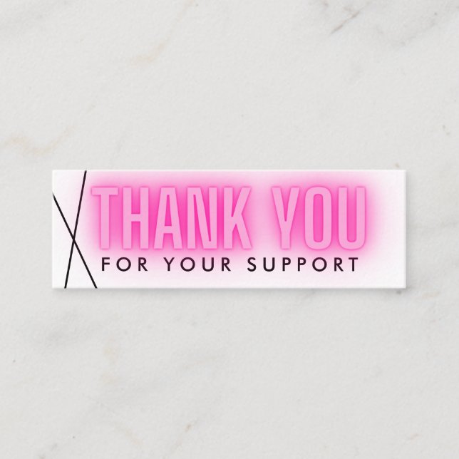 Pink Neon Thank You Geometric Media Insert (Front)