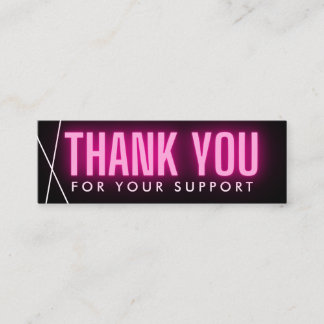 Pink Neon Thank You Geometric Media Insert