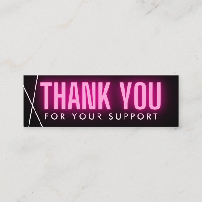 Pink Neon Thank You Geometric Media Insert (Front)
