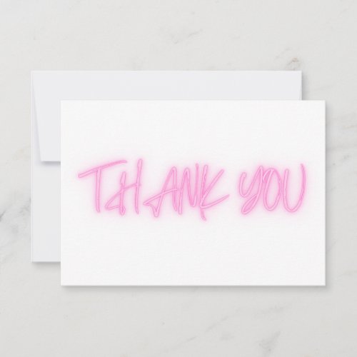 Pink Neon Thank You Trendy