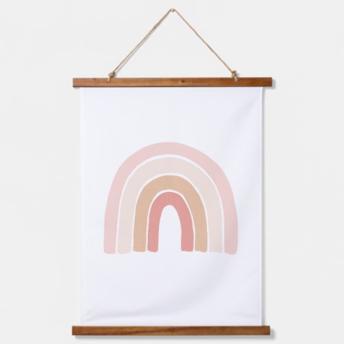 Pink Neutral Rainbow Nursery Decor Hanging Tapestry