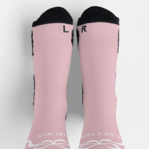 Pink New Mom Baby Girl Bows Retro Modern Gift  Socks