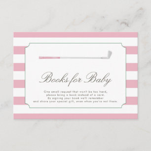 Pink New to the Club Books for Baby Card 3.5x5