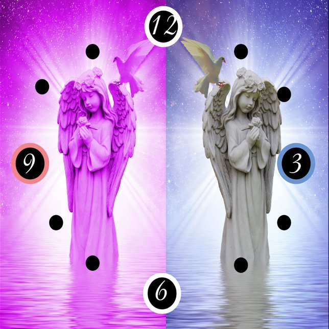 Pink Night and Day Angel Clock (Creator Uploaded)