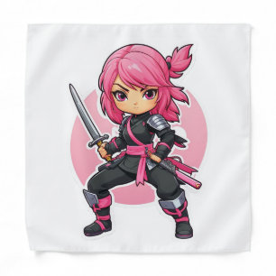 Pink Ninja Girl Bandana