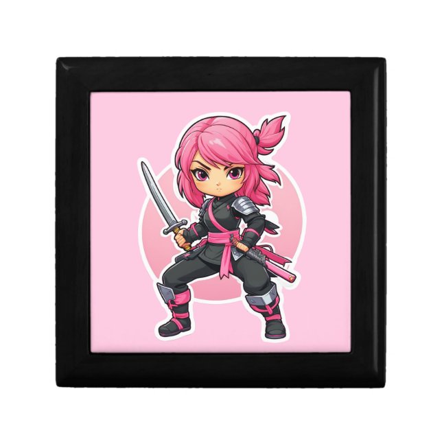 Pink Ninja Girl Gift Box (Front)