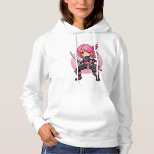 Pink Ninja Girl Hoodie