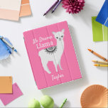 "Pink No Drama Llama" Customizable iPad Smart Cover<br><div class="desc">Embrace a touch of modern charm and playful design with our "Pink No Drama Llama" Customizable iPad Case. This case radiates a contemporary vibe with its vibrant pink background, complemented by the amusing and lighthearted quote, "NO drama Llama". Featuring a delightful llama illustration in a cute style, along with engaging...</div>