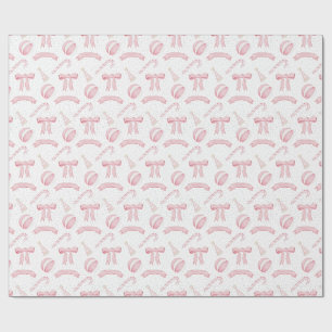 Pink Noel candy Xmas no background customize  Wrapping Paper