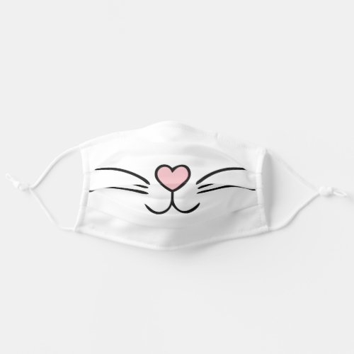 PINK NOSE AND WHISKERS GIRLS ADULT CLOTH FACE MASK