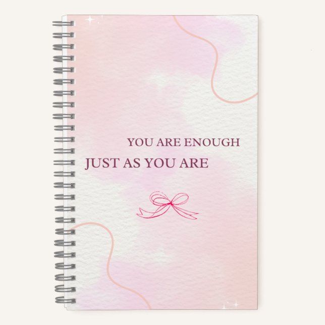 pink notebook, cute journal, kawaii stationery notebook (Front)