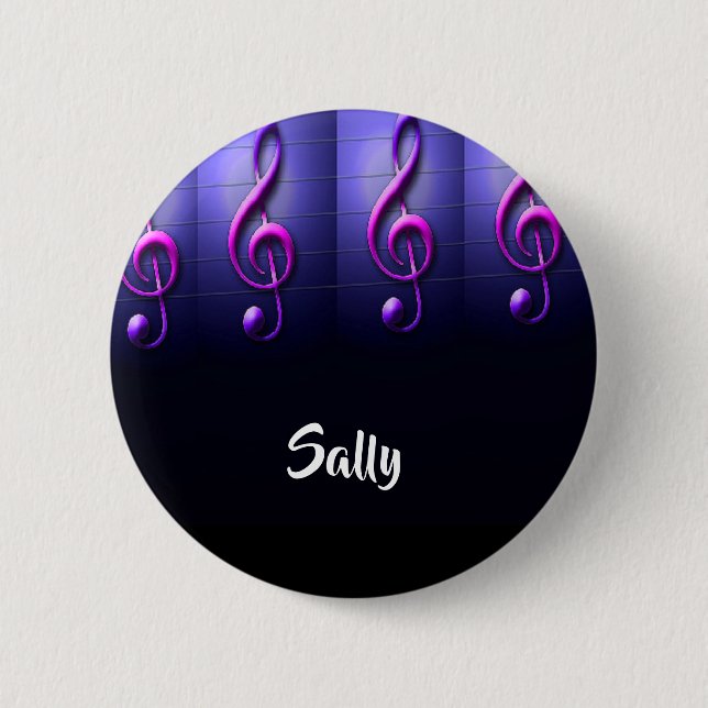 Pink notes on strings button (Front)