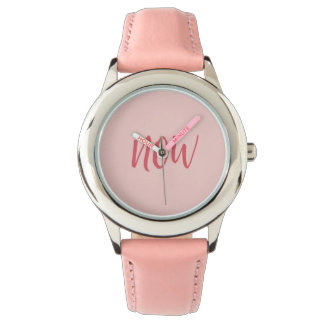Pink NOW Watch – Minimalist Mindfulness Present Mo