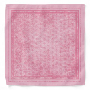 Pink Nubby Chenille Fabric Texture Bandana
