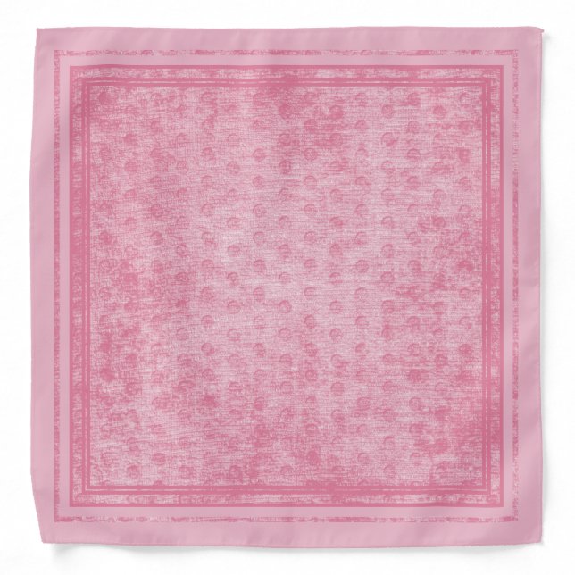 Pink Nubby Chenille Fabric Texture Bandana (Front)