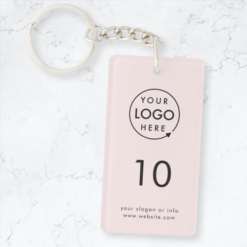 Pink Number  Logo Business Property Room Keychain