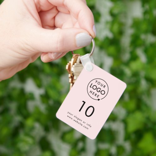 Pink Number  Logo Business Property Room Keychain