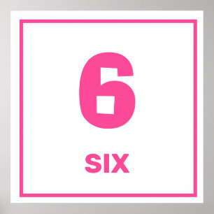Pink number six Poster