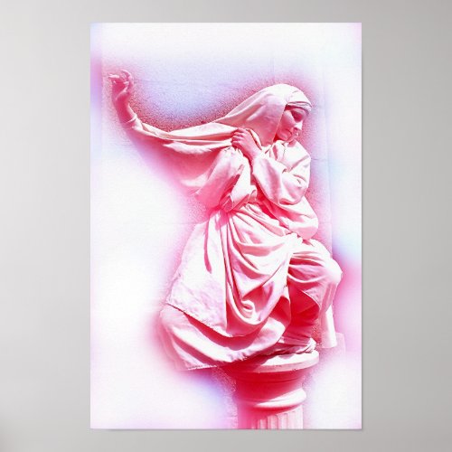 Pink nun art poster