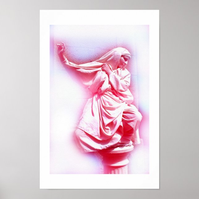 Pink nun art poster (Front)