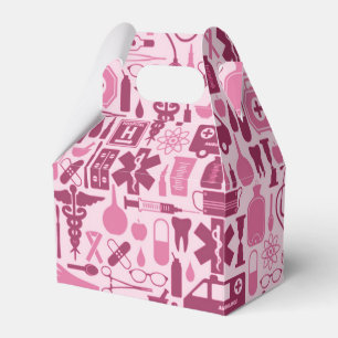 Pink Nurse Appreciation Medical School Graduation Favor Boxes