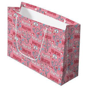 Pink Nurse Life Seamless Pattern (1) Large Gift Bag