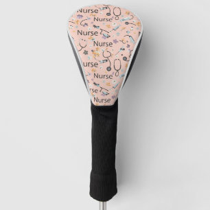 Pink Nurse Life Seamless Pattern (3) Golf Head Cover