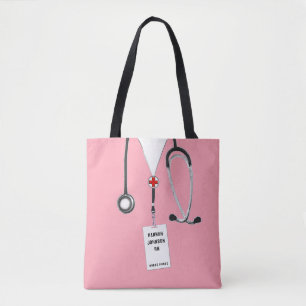 Pink Nurse Purse Tote Bag