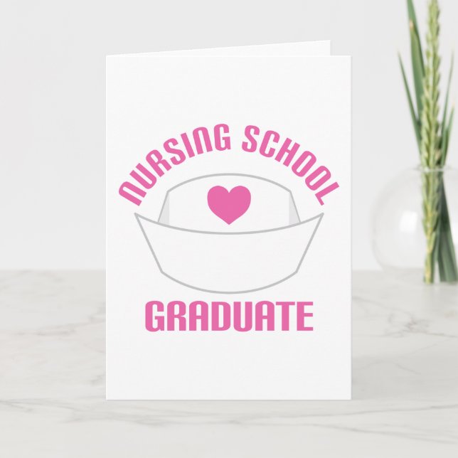 Pink Nursing School Graduate Gift Card (Front)