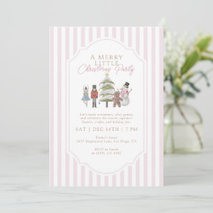 Pink Nutcracker A Merry Little Christmas Party Invitation