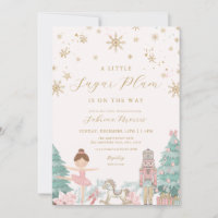 Pink Nutcracker Ballet Baby Shower Invitations