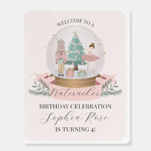 Pink Nutcracker Ballet birthday party welcome Foam Board