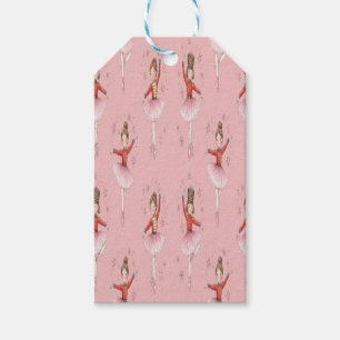 Pink Nutcracker Ballet Theme Girls Gift Tags