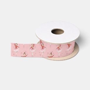 Pink Nutcracker Ballet Theme Girls Satin Ribbon