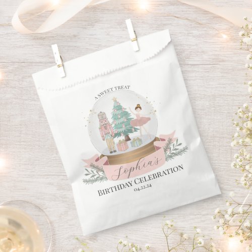 Pink Nutcracker Birthday Party Favors Cookie Treat Favor Bag