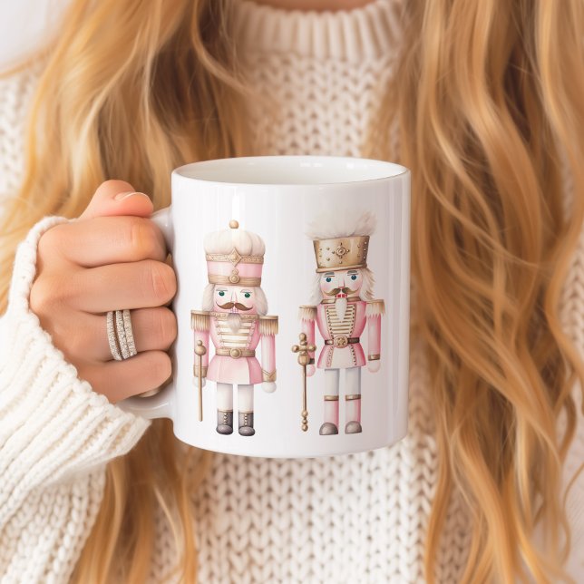 Pink Nutcracker Christmas Coffee Mug (Pink Nutcracker Christmas Mug)