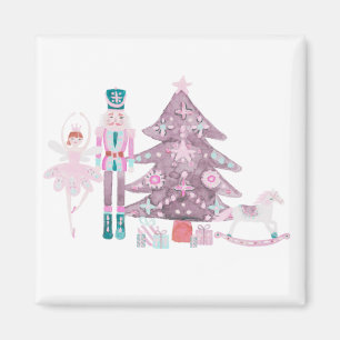 Pink Nutcracker Christmas Holiday Classic Magnet