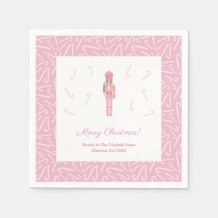 Pink Nutcracker Christmas Holidays Brunch Party Napkins