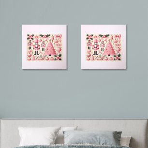 Pink Nutcracker Christmas Tree  Acrylic Photo Tile