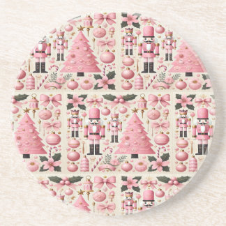 Pink Nutcracker Christmas Tree Coaster