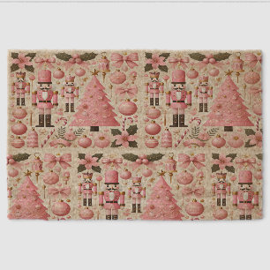 Pink Nutcracker Christmas Tree Fiber Doormat