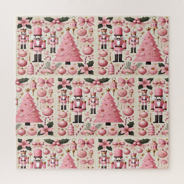 Pink Nutcracker Christmas Tree  Jigsaw Puzzle (Vertical)