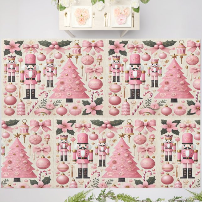 Pink Nutcracker Christmas Tree  Outdoor Rug (Insitu (Wedding 2))